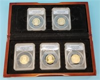 2008 S Dollar coin set, all graded PR70 DCAM by AN