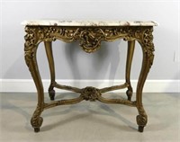 Louis XV Style Marble Topped Table, Ca. 1900