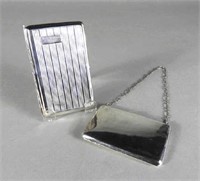 Sterling Silver Cigarette Case & Cased Notebook