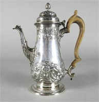 George III Sterling Silver Coffee Pot, Wm. Bateman