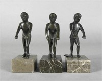Trio of Miniature Classical Bronze Figures