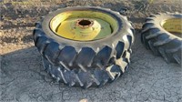 2- 13.6 - 38 Tires on John Deere Rims