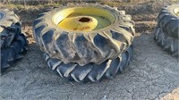 2- 16.9 - 38 Tires on John Deere Rims