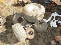 LAWNMOWER RIMS AND TIRES