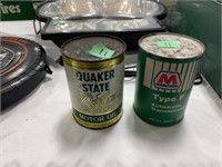(2) Quaker State / Marathon Oil Cans