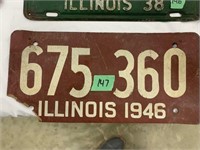 1946 Illinois Fiber License Plate