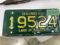 1963 Illinois License Plates