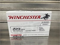 Winchester.223 55gr Full Metal Jacket 20qty