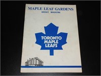 1971 Toronto Maple Leafs Program vs Buffalo