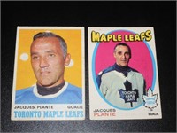 2 OPC Jacques Plante Hockey Cards