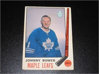 1969 OPC Johnny Bower Hockey Card #187