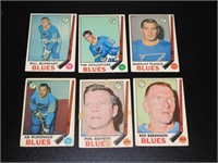 6 1969 70 OPC Hockey Cards St Louis