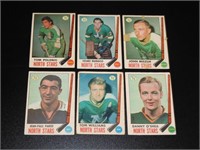 6 1969 70 OPC Hockey Cards Minnesota