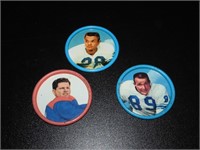 3 1960's Salada NFL Football Metal Coins