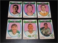 6 1971 72 OPC Hockey Cards Minnesota
