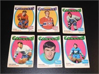 6 1971 72 OPC Hockey Cards Montreal Vancouver