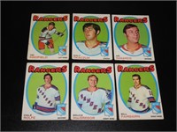 6 1971 72 OPC Hockey Cards NY Rangers