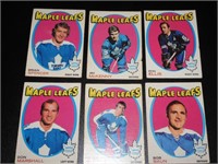 6 1971 72 OPC Hockey Cards Toronto
