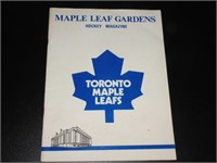 1971 Toronto Maple Leafs Program vs Detroit