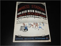 1930's English Hockey Program Empress Stadium