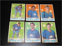 6 1970 71  OPC Hockey Cards Buffalo