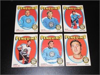 6 1971 72 OPC Hockey Cards Pittsburgh