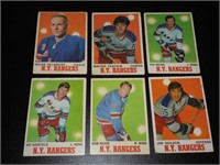 6 1970 71  OPC Hockey Cards NY Rangers