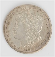 Coin 1889-S Morgan Silver Dollar In EF - Key Date