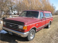 '90 Ford F150 4x4 Pickup w/Auto Trans, 8' Bed, Top