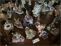 Shelf of Dragon Figurines