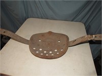 TIN TRACTOR IMPLEMENT SEAT WITH BRACKET METAL