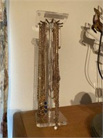 Lucite Display of Necklaces