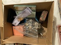 Box of Costume Jewelry and Miscellaneous