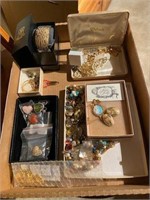 Flat of Miscellaneous Costume Jewelry