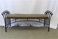 Wrought Iron Bench with Pad