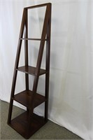 Wooden ladder shelf