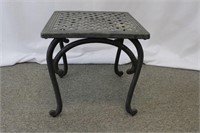 Small iron patio table