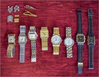 Grouping of Watches and Tie Clips