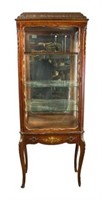 French Style Curio Cabinet with Brass Mounts