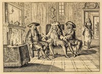 French Parlor Scene Engraving