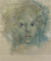 Leonor Fini Lithograph Portrait