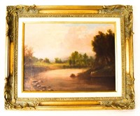 Ebenezer Plackett Oil on Canvas Landscape