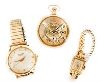 (3) Watches - Longines, Benrus, Hampden