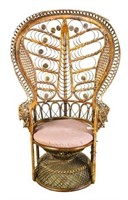 Vintage Wicker Peacock Chair