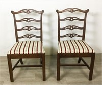 Pair of Ribbon Back Dining Chairs