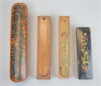 Grouping of Four Pen/Pencil Boxes