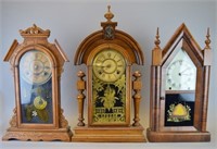 Grouping of Vintage Mantle Clocks