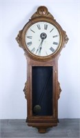 Carved Oak Hanging Clock