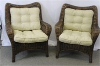 Wicker Outdoor Chairs with Cushions