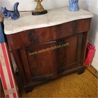 Small marble top cabinet 29Wx16Dx29H